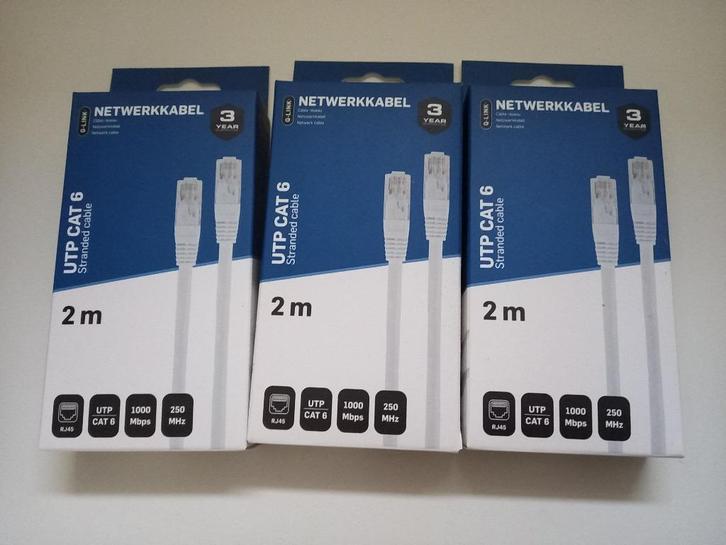 Nieuw! Q-Link UTP kabel cat 6 netwerkkabel 1000Mbps, Computers en Software, Pc- en Netwerkkabels, Nieuw, Ophalen of Verzenden