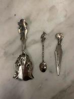 Antieke zilveren lepels en briefopener set, Antiek en Kunst, Ophalen