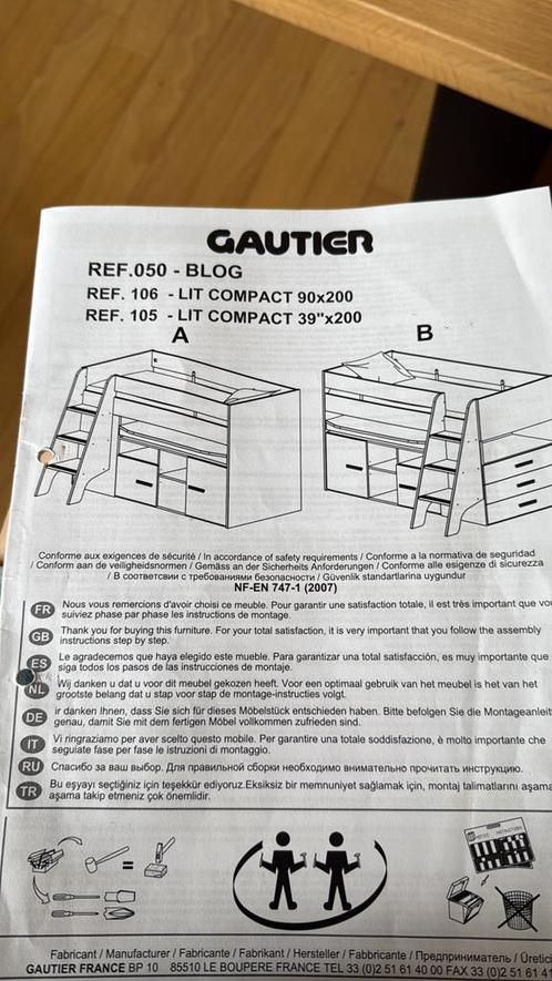 Half hoogslaper, Huis en Inrichting, Slaapkamer | Stapelbedden en Hoogslapers, Zo goed als nieuw, Hoogslaper, 90 cm, 200 cm, Eenpersoons