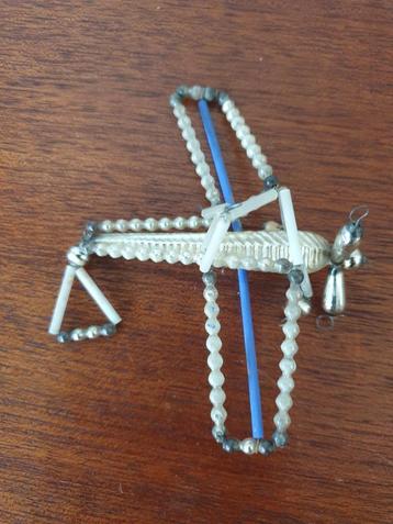 (009) Gablonzer vliegtuig. Kerstboom hanger. beschikbaar voor biedingen