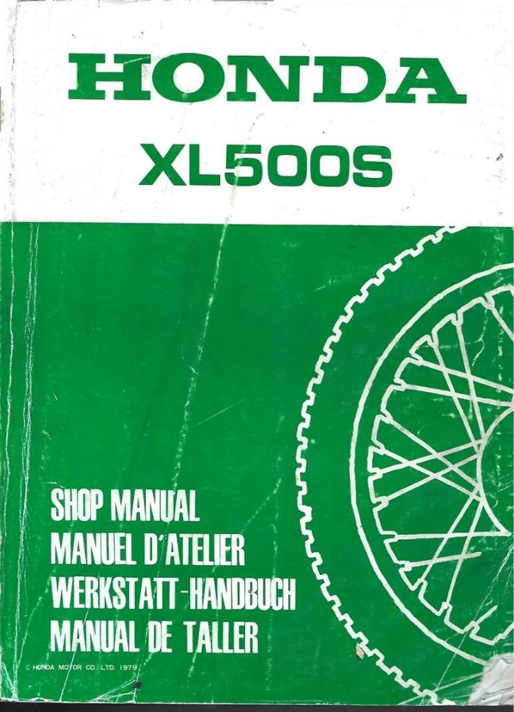 Honda XL500 S shop manual werkplaatsboek, Motoren, Handleidingen en Instructieboekjes, Honda, Ophalen of Verzenden