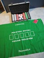 Aluminium pokerfiches koffer met kaarttapijt, Hobby en Vrije tijd, Gezelschapsspellen | Kaartspellen, Een of twee spelers, Ophalen of Verzenden