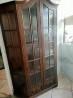 Hoek vitrine van massief hout, Huis en Inrichting, Kasten | Vitrinekasten, Ophalen of Verzenden, 150 tot 200 cm, Met deur(en)