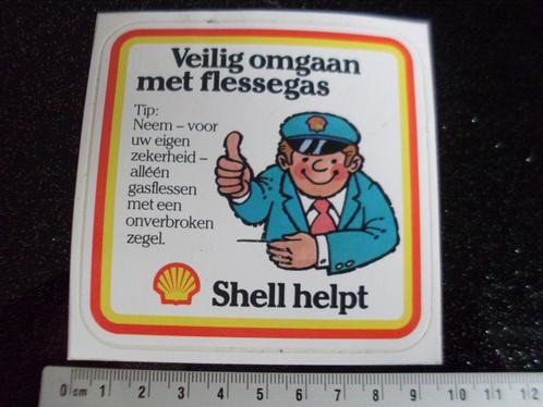 sticker shell helpt logo flessegas onverbroken zegel, Verzamelen, Stickers, Zo goed als nieuw, Bedrijf of Vereniging, Verzenden