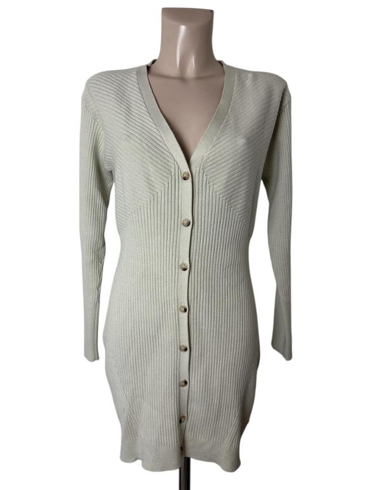 JoshV jurk L, Kleding | Dames, Jurken, Zo goed als nieuw, Maat 38/40 (M), Wit, Onder de knie, Ophalen of Verzenden