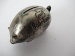 Miniatuur metalen varkentje Rabobank logo, sleutelhanger, Verzamelen, Merken en Reclamevoorwerpen, Ophalen of Verzenden, Gebruikt