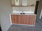compleet keukenblok met koelkast, Huis en Inrichting, Keuken | Complete keukens, Ophalen, Zo goed als nieuw, Wit, Enkelwandige keuken