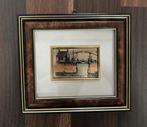Heusden Miniatuur Schilderij in Lijst, Antiek en Kunst, Kunst | Tekeningen en Foto's, Ophalen of Verzenden