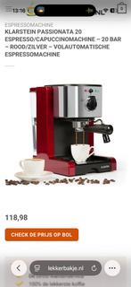 Klarstein Espressomachine - Nieuw!, Witgoed en Apparatuur, Koffiezetapparaten, Afneembaar waterreservoir, Espresso apparaat, Nieuw