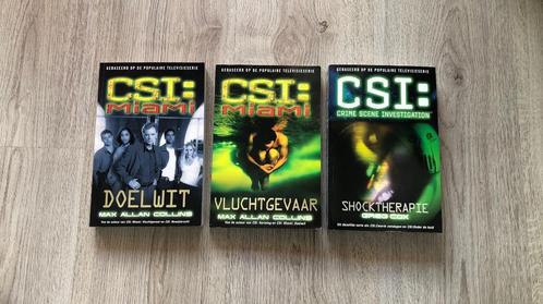 Thrillers CSI Miami Doelwit, Vluchtgevaar en Shocktherapie, Boeken, Thrillers, Gelezen, Amerika, Ophalen of Verzenden