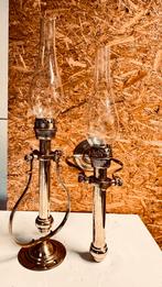 Oude Scheepskandelaar met Glas, Antiek en Kunst, Antiek | Lampen, Ophalen