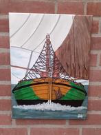 Skûtsje voor de wind., Antiek en Kunst, Ophalen of Verzenden