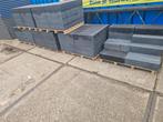 15x15x60 stapelblokken linea zwart restpartij, Tuin en Terras, Bielzen en Borders, Ophalen, Blok, Nieuw, Minder dan 25 cm