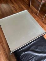 Glazen salontafel met bijpassende hocker van Harvink, Ophalen, Gebruikt, 50 tot 100 cm, 50 tot 100 cm