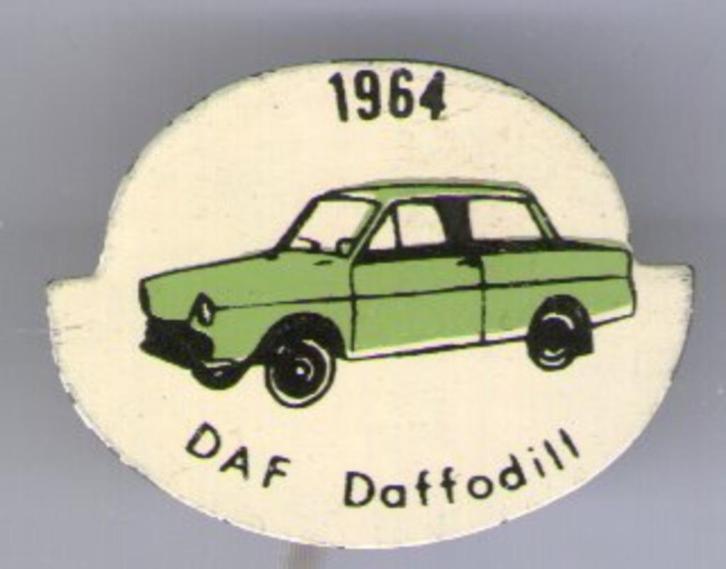 1964 DAF Daffodill groen op blik auto speldje ( A_208 ), Verzamelen, Speldjes, Pins en Buttons, Zo goed als nieuw, Speldje of Pin