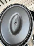 Nomar (Staub) braadpan Ovaal 27cm Midnight Bleu - Zeldzaam!, Gietijzer, Ophalen of Verzenden, Zo goed als nieuw, Staub