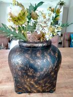 Grote pot met kunstbloemen, Huis en Inrichting, Woonaccessoires | Vazen, Ophalen of Verzenden, Zo goed als nieuw, Overige kleuren
