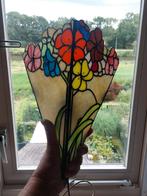 Tiffany Muurlamp met sfeervol Bloemmotief, Huis en Inrichting, Ophalen, Gebruikt, Glas, Tiffany