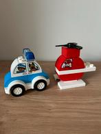 Lego Duplo 10957 Brandweerhelikopter & Politieauto, Ophalen of Verzenden, Zo goed als nieuw, Complete set, Duplo