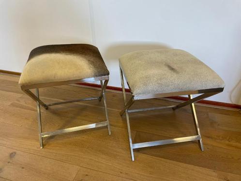 Kruk / proef met vachtbekleding - 2 stuks, Huis en Inrichting, Overige Huis en Inrichting, Zo goed als nieuw, Ophalen