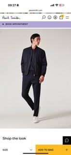 Dark Navy 'Storm System' Wool Bomber Jacket Paul Smith, Kleding | Heren, Jassen | Winter, Ophalen of Verzenden, Nieuw, Maat 56/58 (XL)