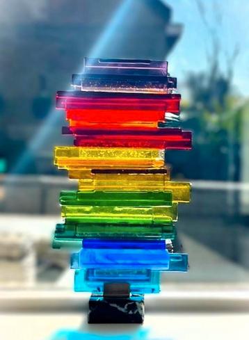 Glasfusie, glaskunst, color blow beschikbaar voor biedingen