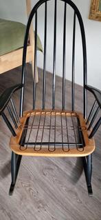 Vintage Ilmari Tapiovaara schommelstoel, Huis en Inrichting, Stoelen, Ophalen, Zo goed als nieuw, Zwart, Eén