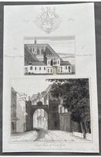Antieke Gravure: University College, Oxford, Antiek en Kunst, Ophalen of Verzenden