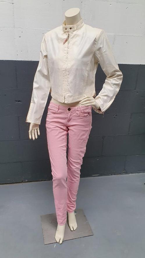 Lakjasje Foxy, wit, nepleer look. Maat S, maat 36. S25, Kleding | Dames, Jassen | Zomer, Gedragen, Maat 36 (S), Wit, Ophalen of Verzenden