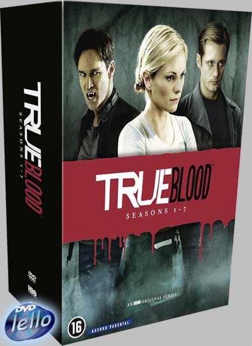 True Blood, Complete Serie, Seizoen 1 - 7, 33-disc NL Box, Cd's en Dvd's, Dvd's | Tv en Series, Nieuw in verpakking, Horror, Boxset