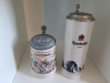 Bierpullen Kantebrau en Krombacher beschikbaar voor biedingen