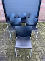 6x Leolux Myto eetkamerstoelen, Ophalen, Zwart, Zo goed als nieuw, Leolux