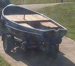 Stalen vlet 4 meter, Watersport en Boten, Ophalen, Gebruikt, Binnenboordmotor, Diesel