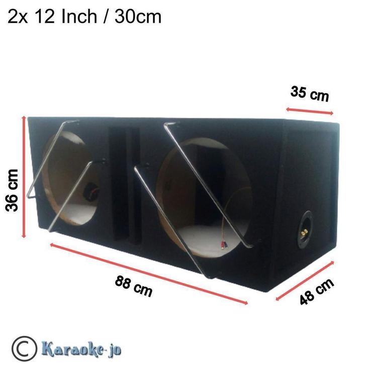 Dubbele subwoofer kist MDF 2x 12 Inch 2x 42 Liter, Auto diversen, Auto-accessoires, Nieuw, Ophalen of Verzenden