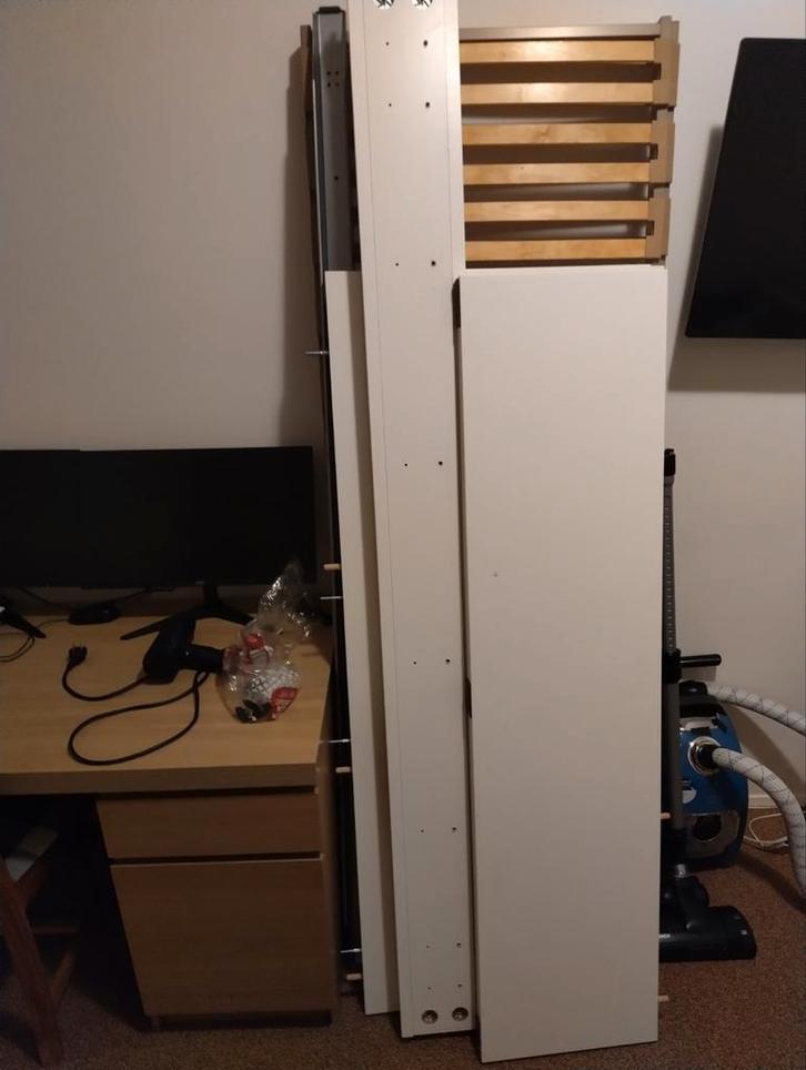 Bedframe - Wit - Tweepersoons ikea malm, Huis en Inrichting, Slaapkamer | Bedden, Zo goed als nieuw, Tweepersoons, 140 cm, 200 cm