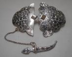 Bijzondere zilveren Russische Niello dolk riemgesp nr.453, Antiek en Kunst, Verzenden, Zilver