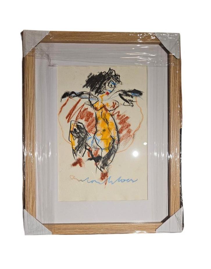 Anton Heyboer op geschept papier (1924-2005), Antiek en Kunst, Kunst | Schilderijen | Modern, Ophalen of Verzenden