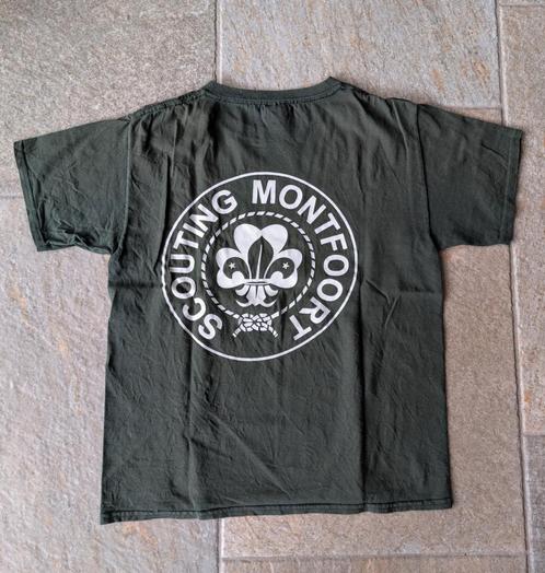 Groen t-shirt Scouting Montfoort maat L (youth / kind), Verzamelen, Scouting, Zo goed als nieuw, Kleding, Ophalen