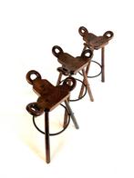 Set van 3 vintage ‘Marbella’ barkruk, Conoform ‘60, Huis en Inrichting, Barkrukken, Met voetsteun, 60 tot 90 cm, Ophalen of Verzenden