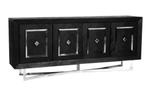 Zwart dressoir, Ophalen, 150 tot 200 cm, Nieuw, Met lade(s)
