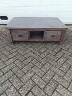 Teak houten salon tafel grey wash, Huis en Inrichting, Tafels | Salontafels, Ophalen, 50 tot 100 cm, Zo goed als nieuw, Minder dan 50 cm