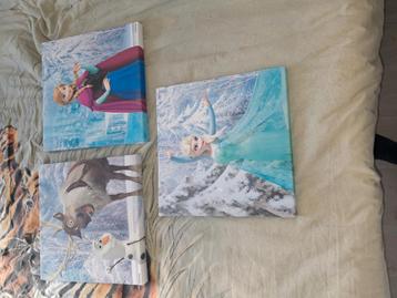 3 schilderijtjes van Frozen beschikbaar voor biedingen