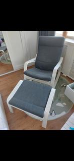 Ikea schommelstoel met kruk poang poäng wit antraciet, Ophalen, Wit, Eén