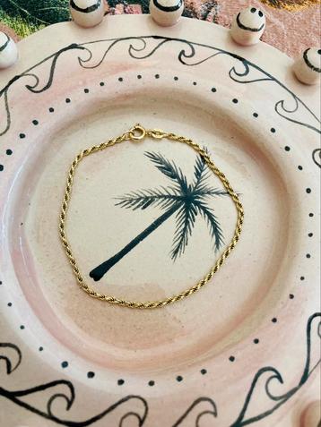 Gouden armband 14 karaat 585 rope goud anna nina  beschikbaar voor biedingen