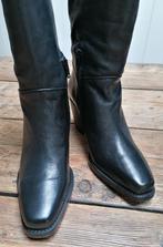 VIA VAI Zwart leren hoge laarzen Maat 38...Nieuw!, Kleding | Dames, Schoenen, Via Vai, Hoge laarzen, Verzenden, Zwart