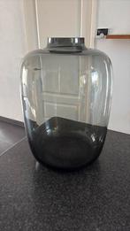Grote zwarte doorzichtige vaas, Huis en Inrichting, Woonaccessoires | Vazen, Ophalen, Zwart, Minder dan 50 cm, Glas