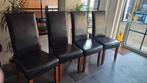 Four faux leather dining chairs, Ophalen, Gebruikt