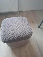 riviera maison poef velvet grijs, Ophalen of Verzenden, Zo goed als nieuw, Rond, Minder dan 50 cm