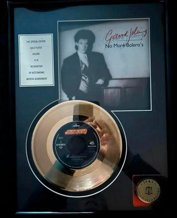 Gerard Joling Gold Plated Single No More Bolero’s beschikbaar voor biedingen