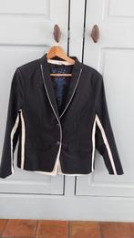 Zwarte blazer / colbert met crème details. Gustav, maat 42., Kleding | Dames, Zwart, Ophalen of Verzenden, Zo goed als nieuw, Jasje